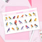 Free as a bird sticker set