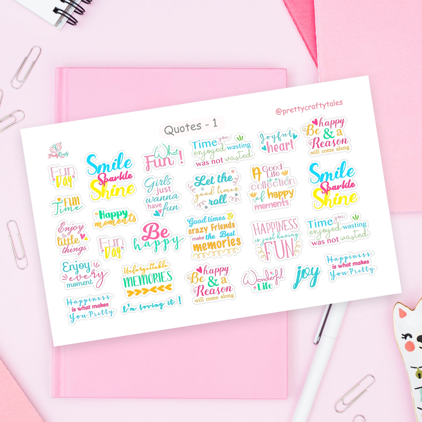 Quotes sticker set