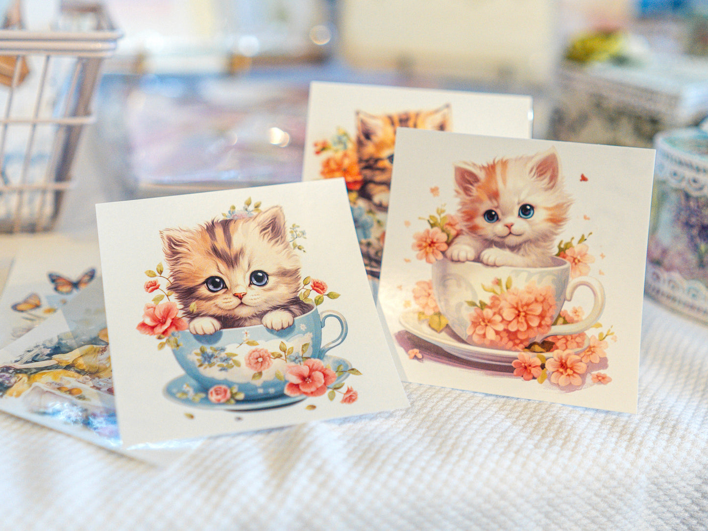 Sticker pack - Cats, Windows and florals