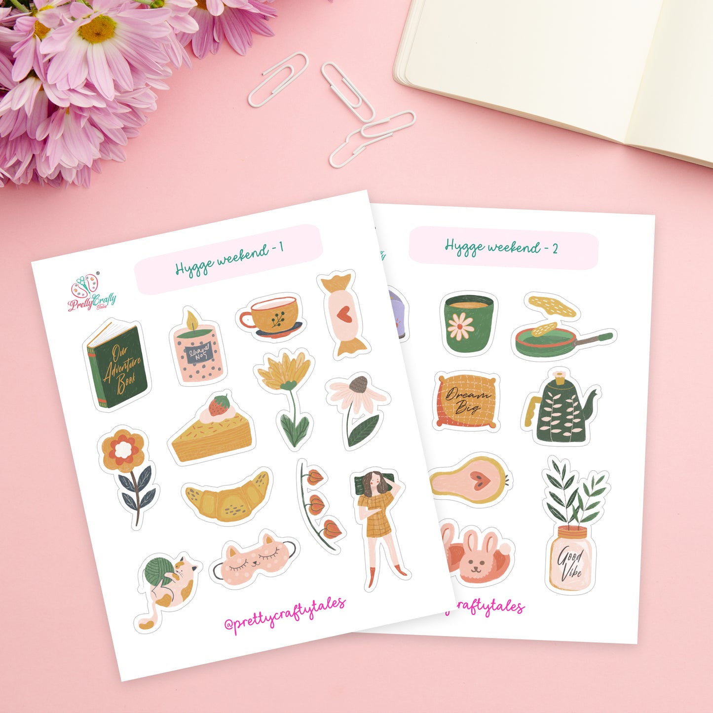 Hygge weekend sticker set