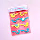 3D bird stickers Set B - handmade stickers