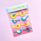 3D bird stickers Set A - handmade stickers