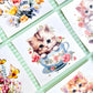 Sticker pack - Cats, Windows and florals