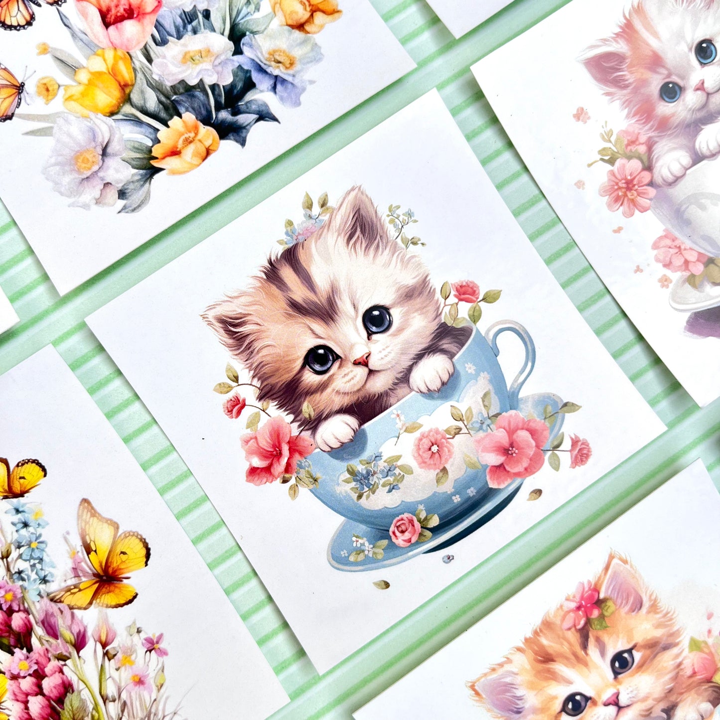 Sticker pack - Cats, Windows and florals