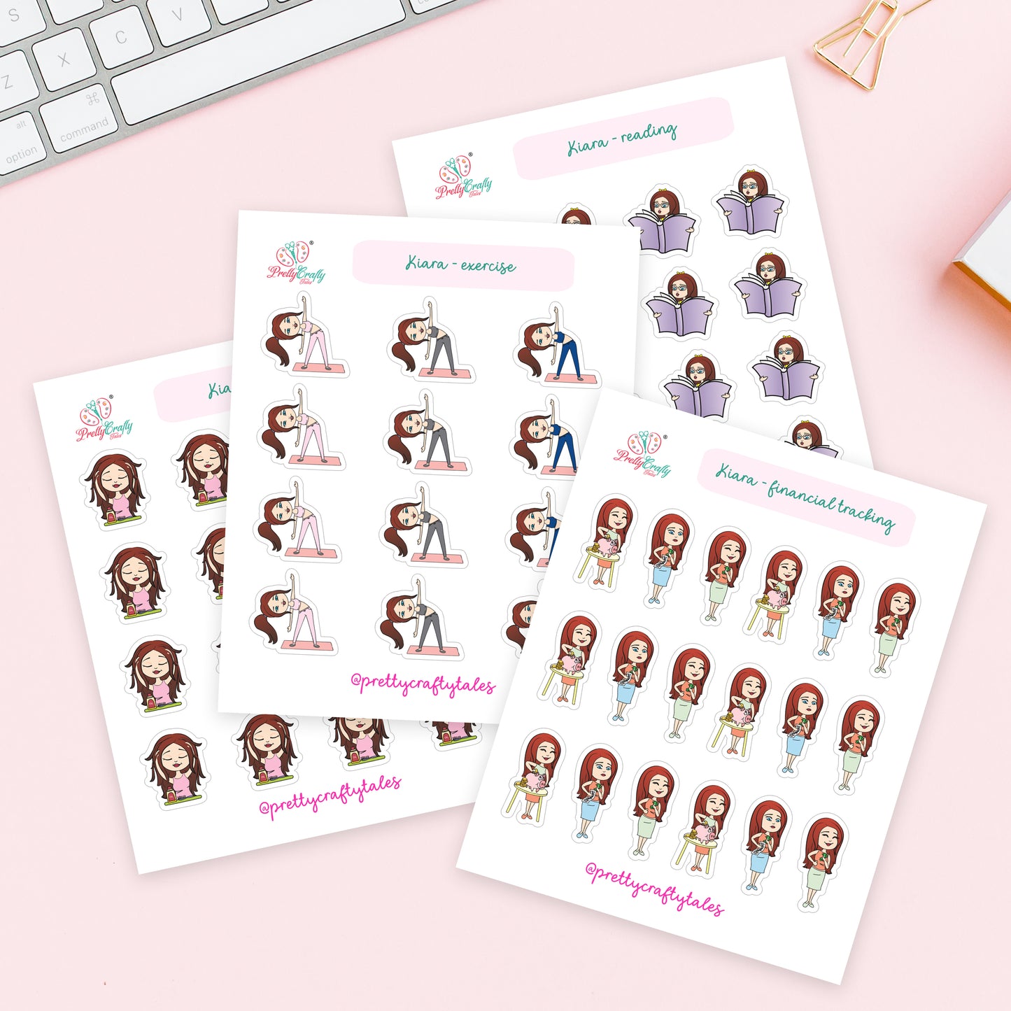 Kiara sticker set