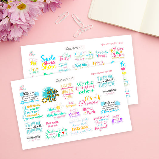 Quotes sticker set